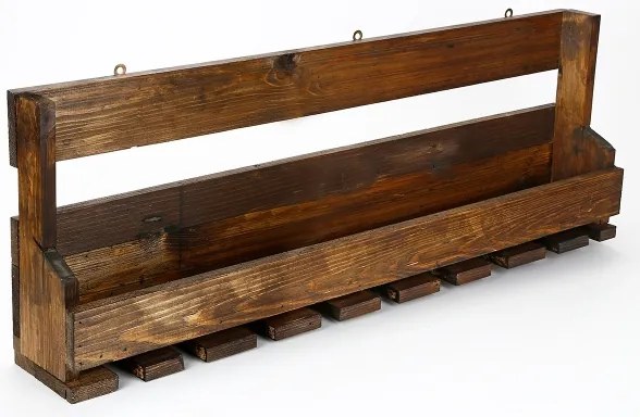 Fali polc 28x102 cm lucfenyő barna