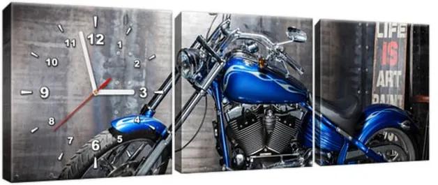 Órás falikép Kék motorkerékpár 90x30cm ZP2379A_3A