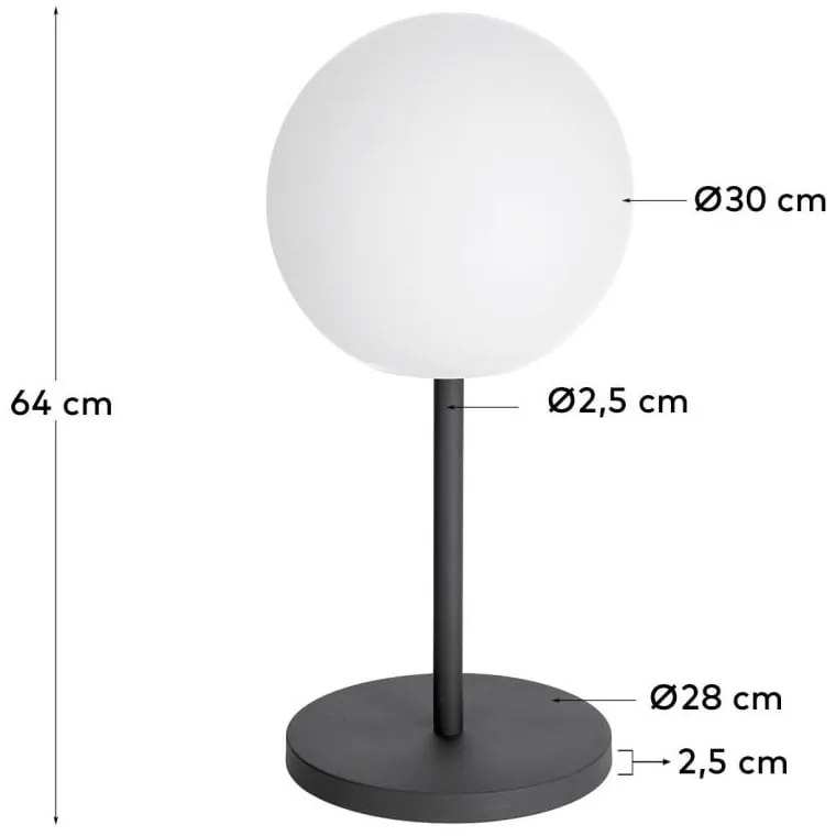Dinesh kerti lámpa, magasság 64 cm - Kave Home