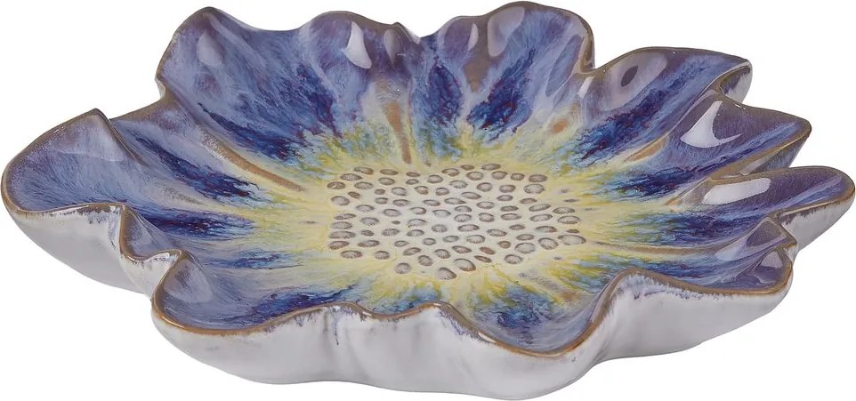 BLUE BLISS kerámia fali dekoráció Ø 11 cm , kék
