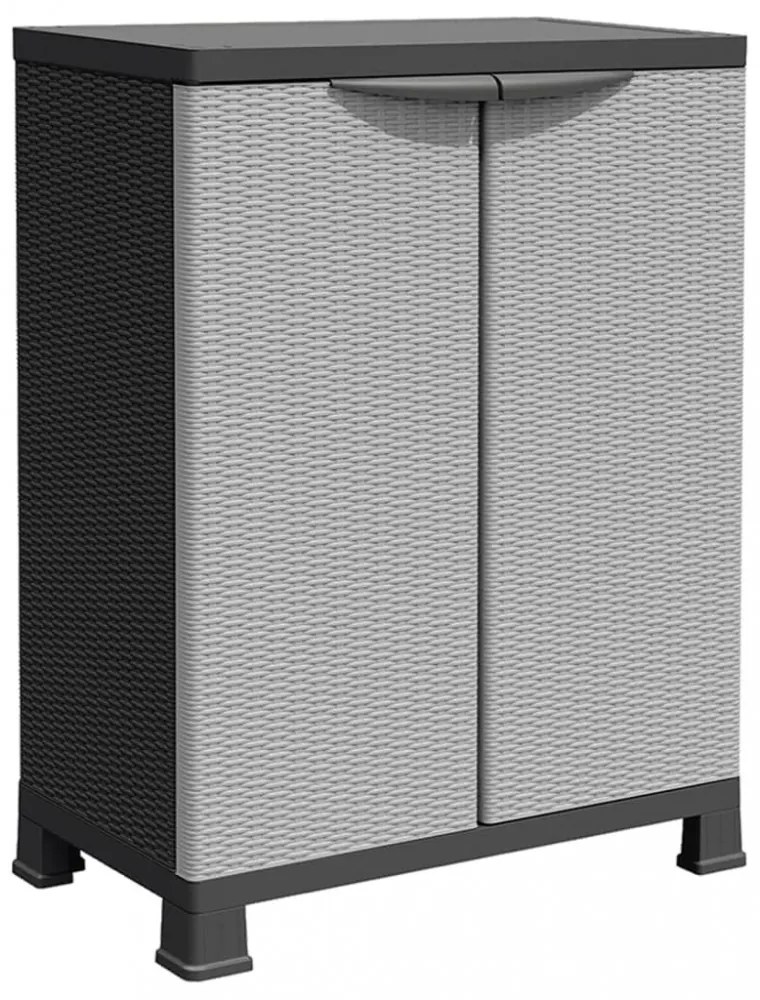 rattanstílusú műanyag szekrény 68 x 39 x 92 cm