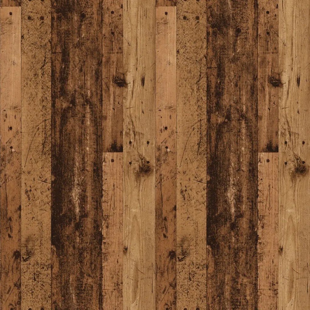 antik fa színű szerelt fa dohányzóasztal 100x49,5x31 cm