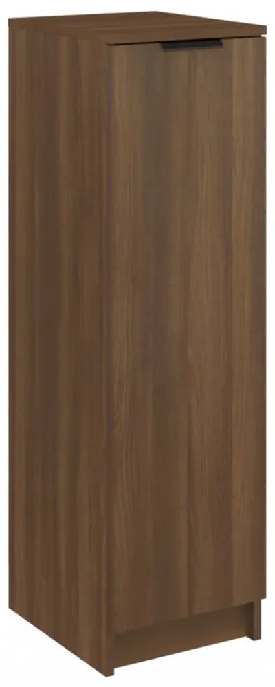 barna tölgyszínű szerelt fa cipősszekrény 30 x 35 x 100 cm