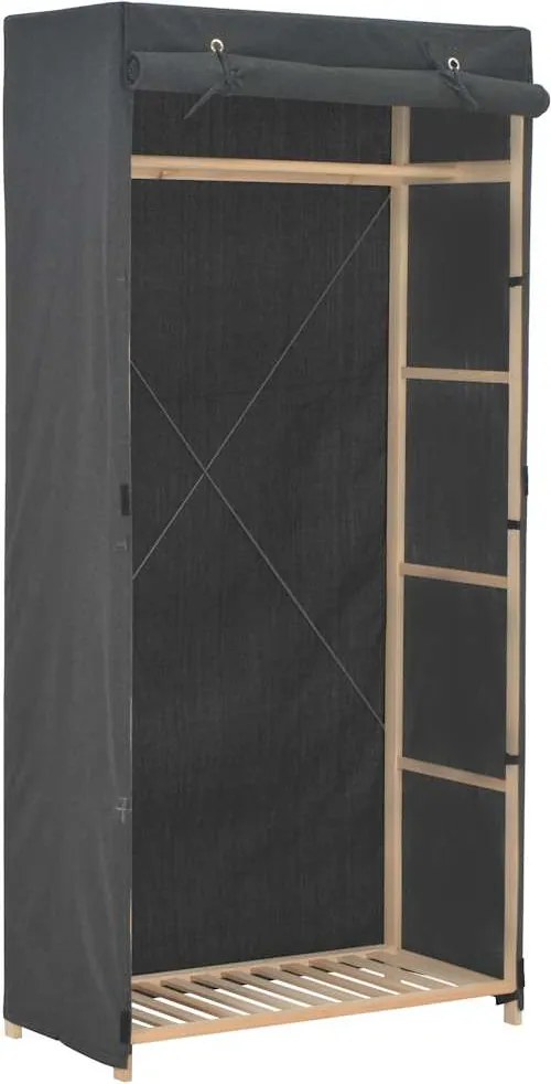 vidaXL szürke szövet ruhásszekrény 79 x 40 x 170 cm