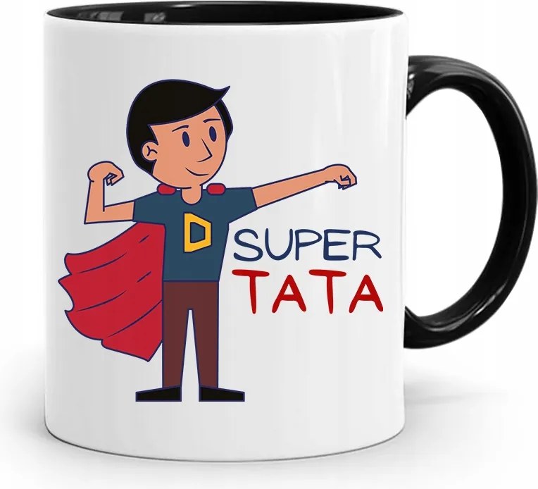 Fekete Bögre Apák Napi Ajándék Szuper Apa nyomott mintával