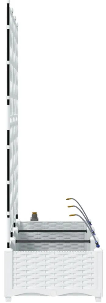 Kerti ültetők Fehér 120 x 40 x 126 cm Acél