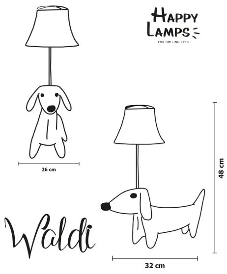 Happy Lamps - LED Asztali gyereklámpa WALDI LED/5,4W/230V tacskó