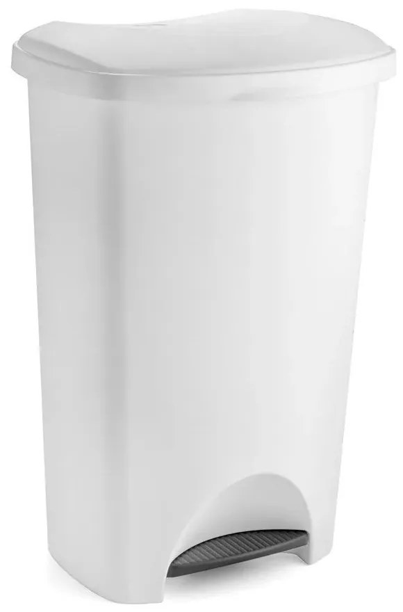 Fehér, fedeles pedálos szemetes, 41 x 33 x 62,5 cm - Addis