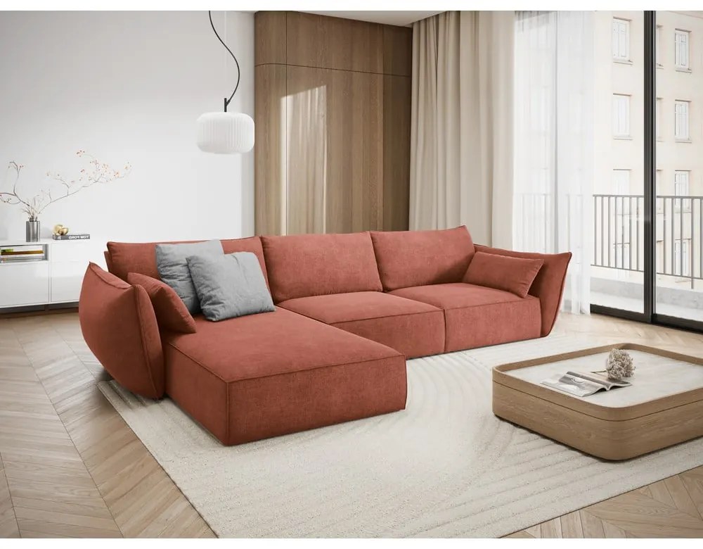 Piros sarokkanapé (bal oldali) Vanda – Mazzini Sofas