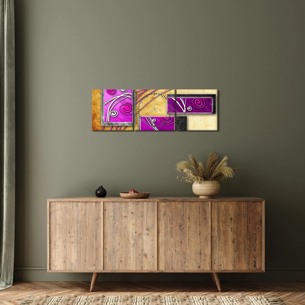 Az absztrakció képe (órával) (90x30 cm)