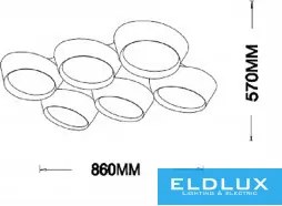 ELDLUX C51-BC Modern LED Mennyezeti Lámpa IP20