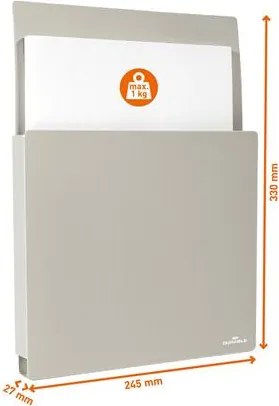 Dokumentumtartó, A4, öntapadó, DURABLE Info Box, szürke (DB507210)