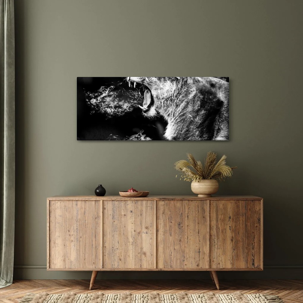 Kép - nőstény oroszlán portré (120x50 cm)