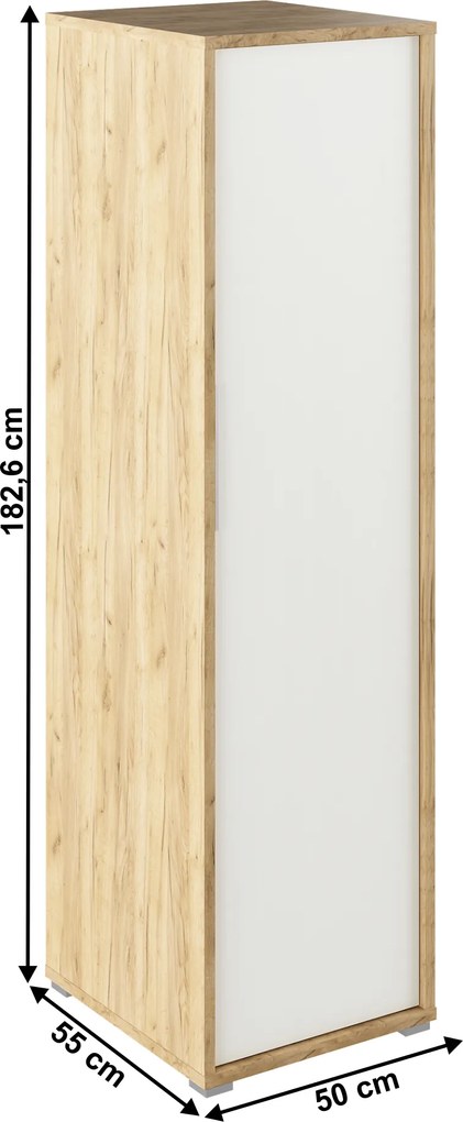 Akasztós szekrény, artisan tölgy/fehér, RIOMA TYP 20