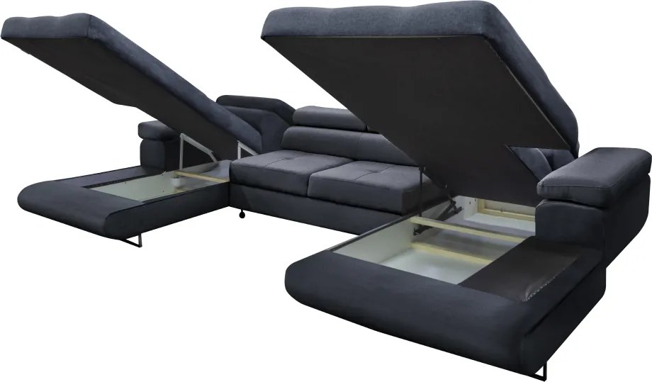 Univerzális ülőgarnitúra, szürke, AMARETA U