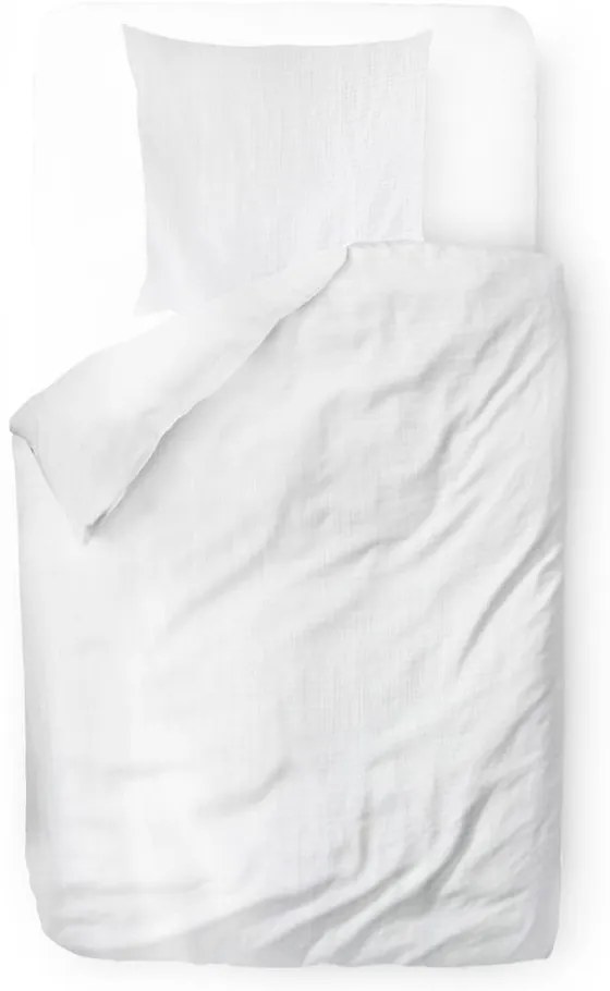 Fehér egyszemélyes muszlin ágyneműhuzat 140x200 cm Plain Muslin – Butter Kings