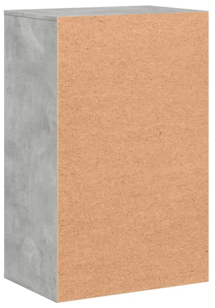 betonszürke szerelt fa tárolószekrény 56,5 x 39 x 90 cm