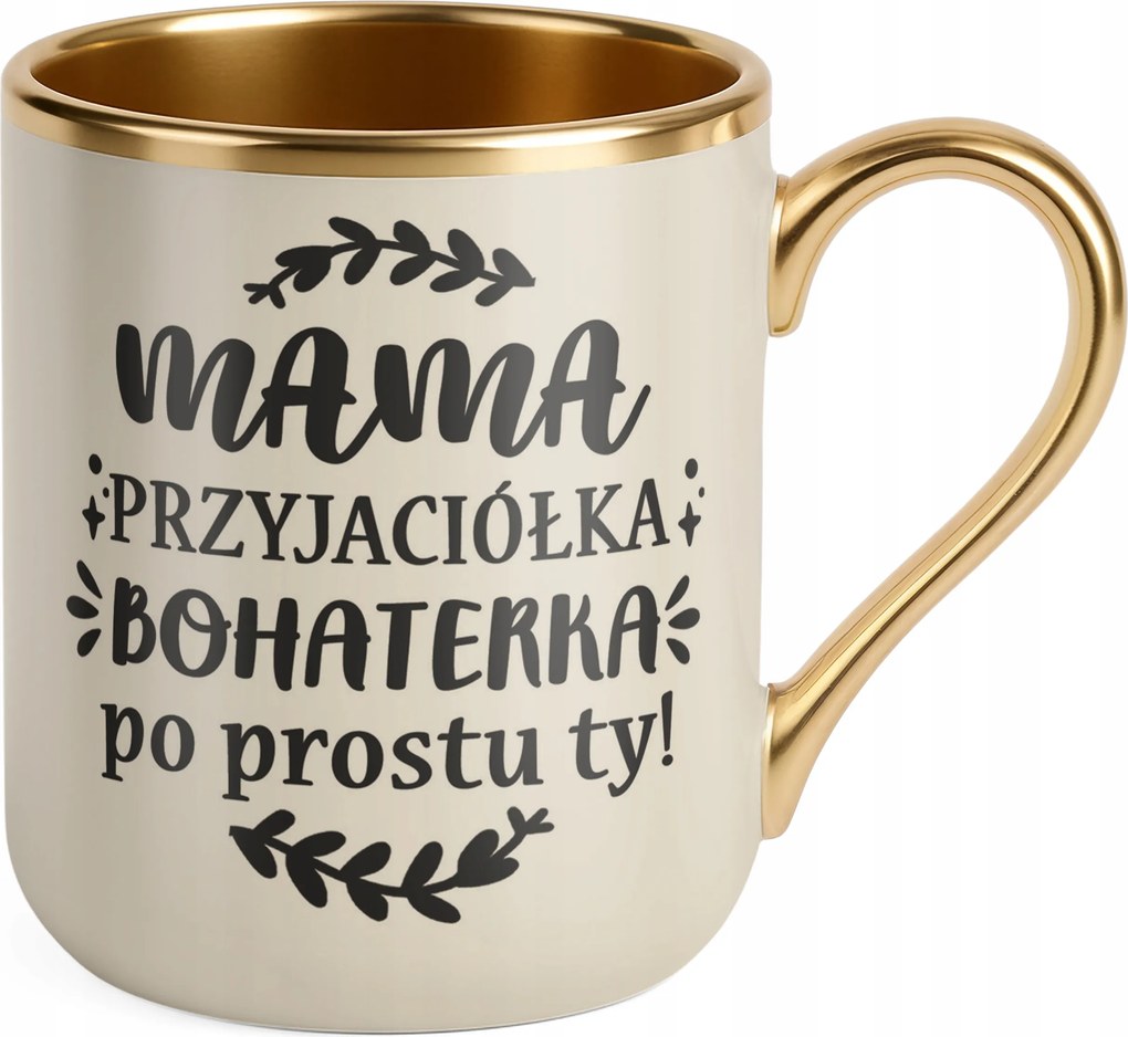 Prémium Bögre Arany Ekrü Anyák napja Ajándék Anya Barátnő