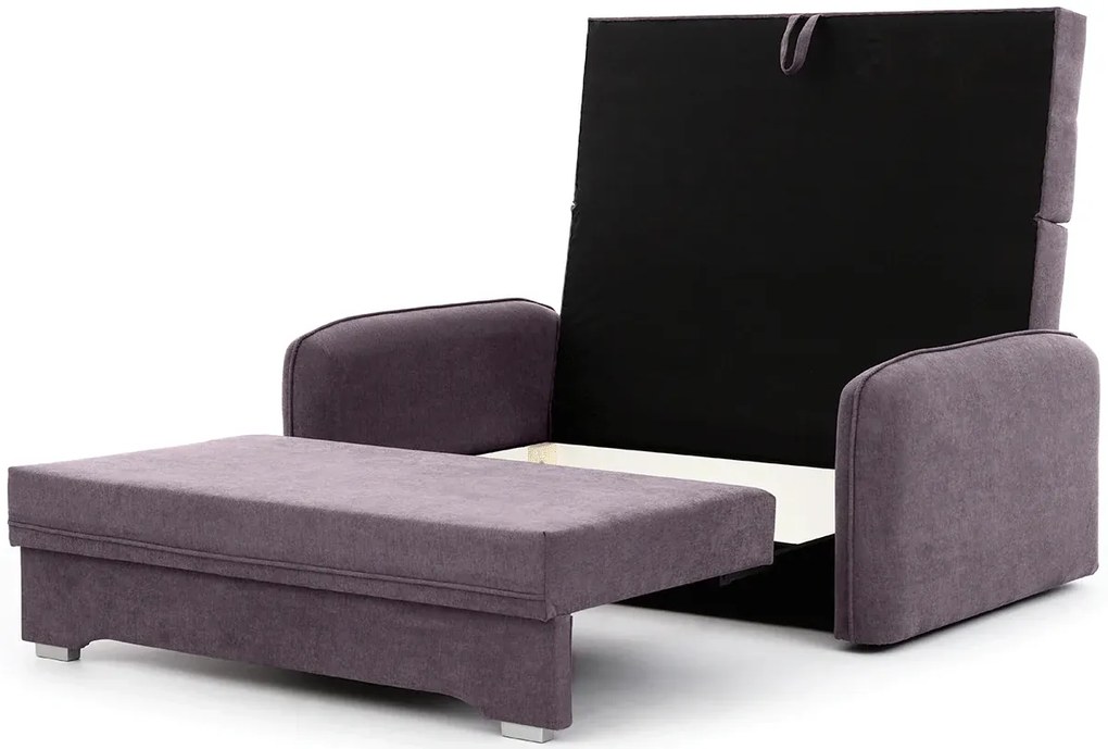 Kinyitható 2 fős kanapé LAINE, világoslila