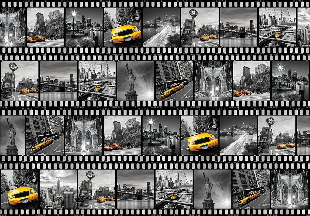 Fotótapéta New York Taxi híd felhőkarcolók Városi stílus 254x184 +ragasztó