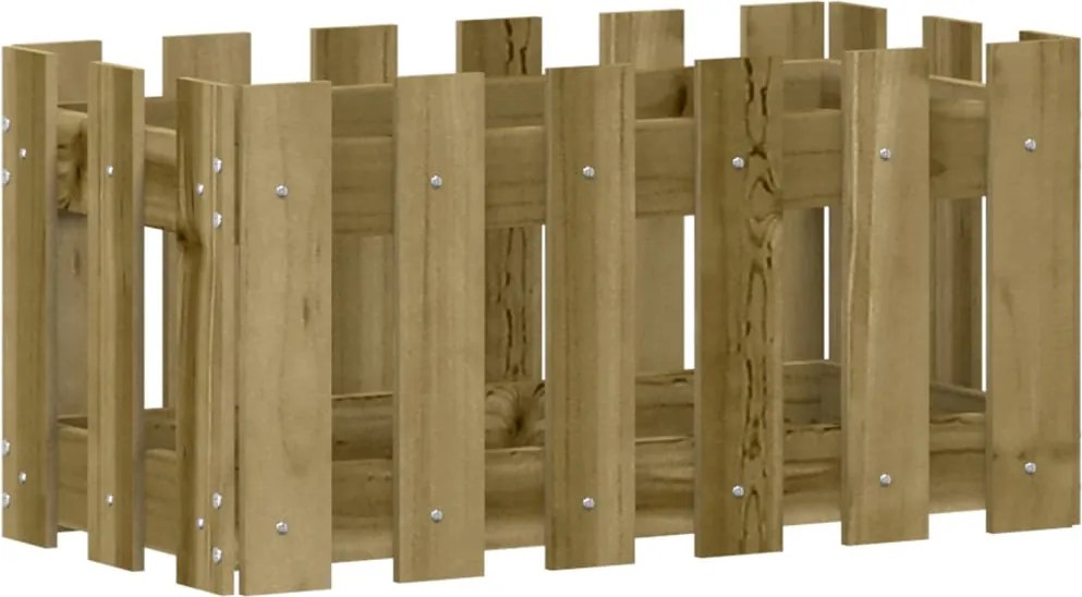 vidaXL impregnált fenyőfa növénytartó léces kialakítással 60x30x30 cm