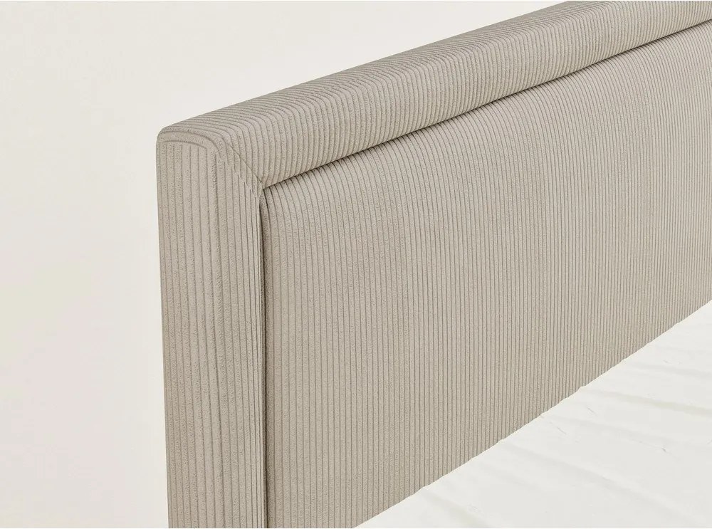 Bézs ágyneműtartós boxspring ágy 200x200 cm Fresco – Maison de Rêve