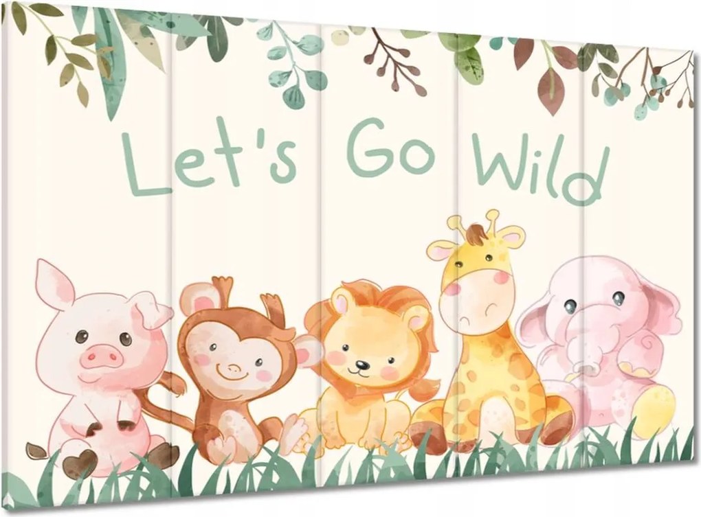 Vászonkép 100x70 Lets go wild Aranyos állatok