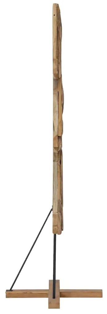 Karácsonyfa állvánnyal Barna 180 cm Tömör tíkfa