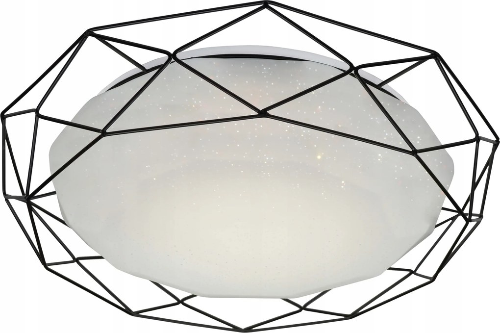 Kerek plafon Candellux 43 x 43 cm fehér, fekete