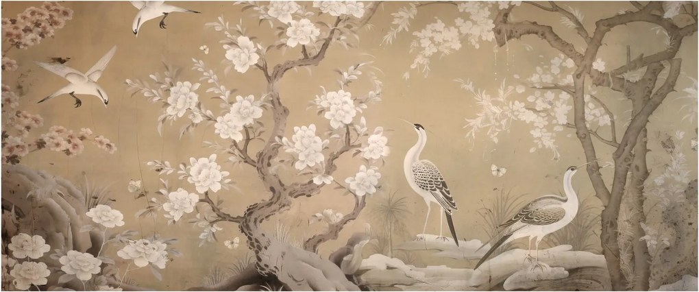 Kép - Rajzfilm japán táj (120x50 cm)