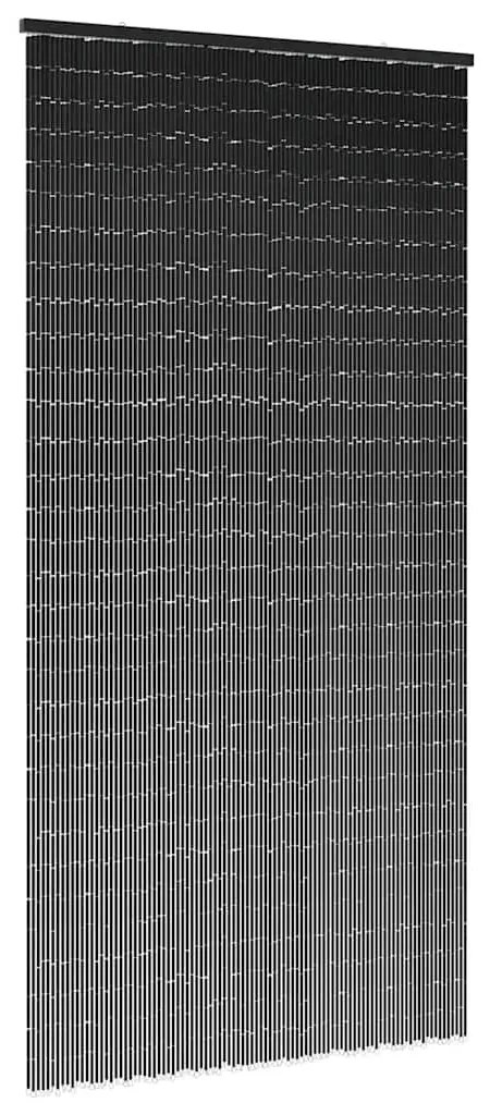 rovaros ajtófüggöny Sötétszürke 90x220 cm bambusz