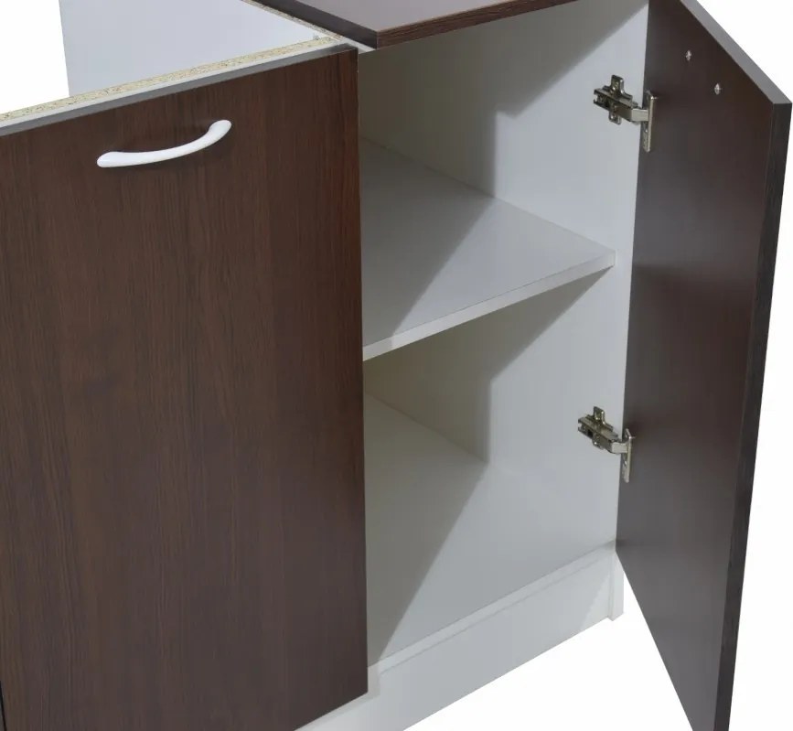 Pd L120 Alapkonyha Wenge/Fehér 3 cs.