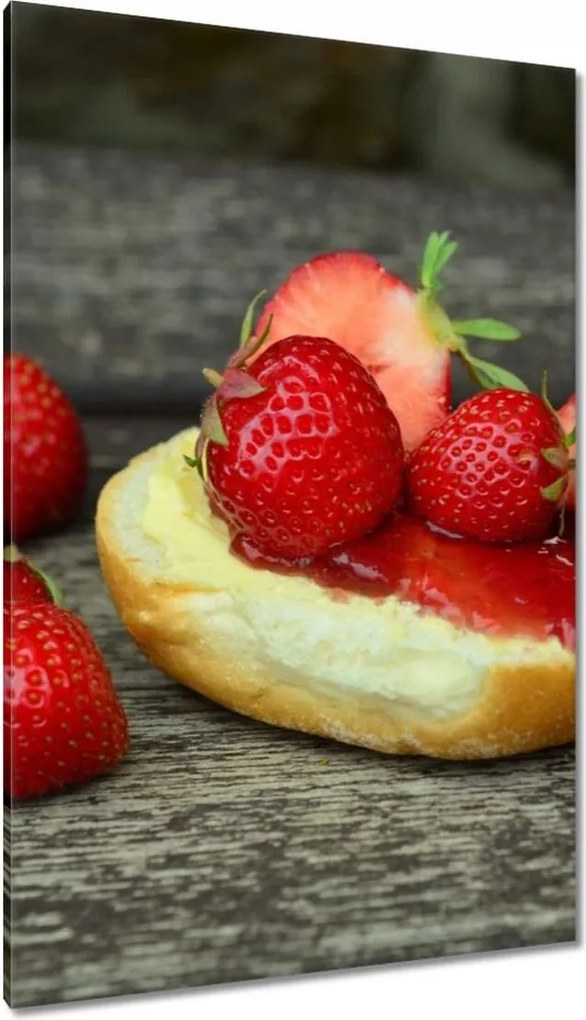 Vászonkép 80x120 Szendvics eperrel