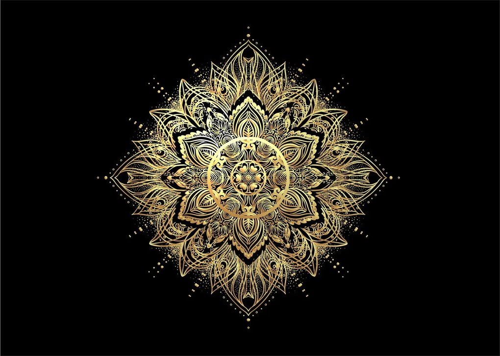 Kép - Mandala gazdagság (üvegen) (70x50 cm)