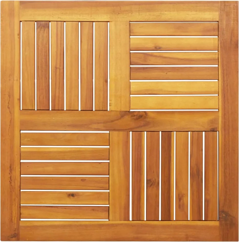 vidaXL tömör akácfa négyzet alakú asztallap 70 x 70 x 2 cm