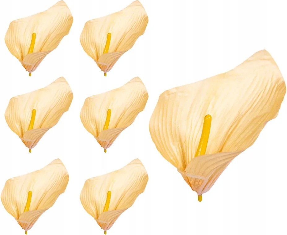 Kalia calla nagy fejű sárga 6 db-os művirág szett