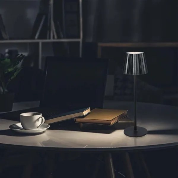 LED állítható fényerejű tölthető asztali lámpa LED/4W/5V 3000-6000K 1800 mAh fek