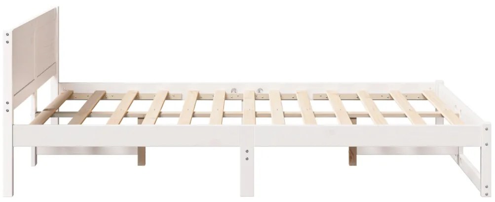 Ágykeret Fehér Fa 120 x 200 cm Tartós Minimalista Ágykeret