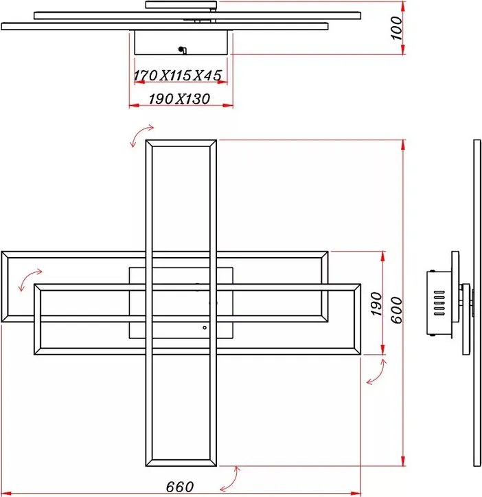 TRIO R64423132 CORSO Modern LED Mennyezeti Lámpa LED IP20
