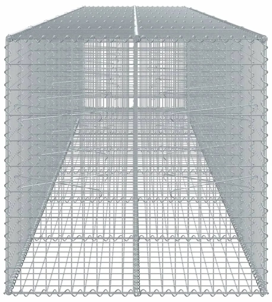 horganyzott vas gabion kosár fedéllel 700 x 100 x 100 cm