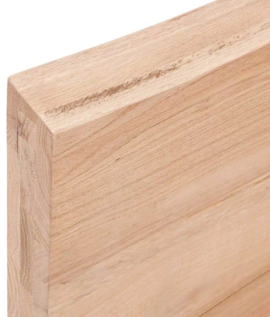 világosbarna kezelt tömör tölgyfa asztallap 100x40x(2-6) cm