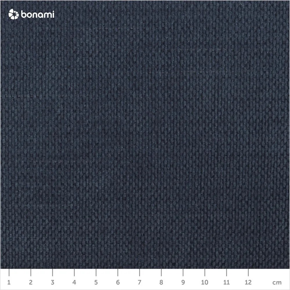 Sötétkék kárpitozott ágyneműtartós franciaágy ágyráccsal 160x200 cm Kelp – Micadoni Home