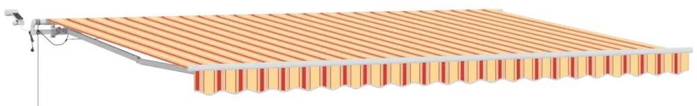 Automatikus Behúzható Árnyékoló LED Sárga és Narancs 500x300 cm