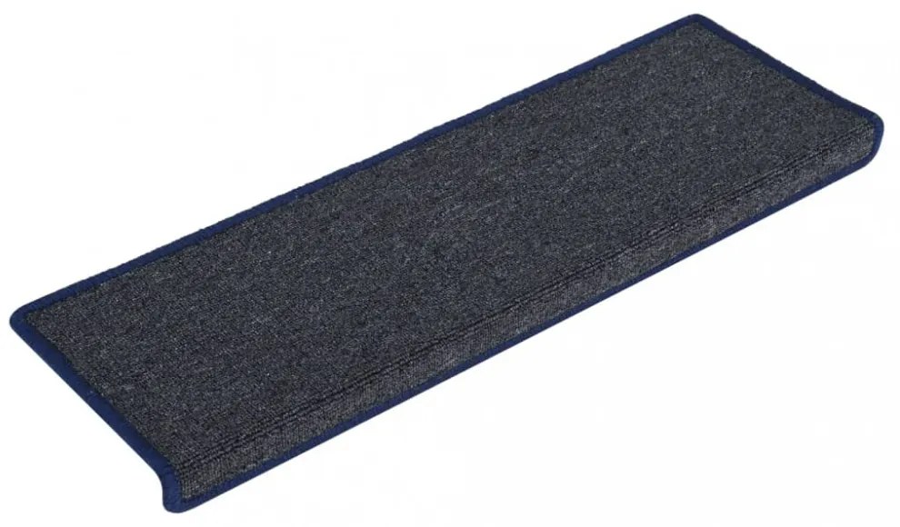 15 db szürke-kék lépcsőszőnyeg 65x21x4 cm