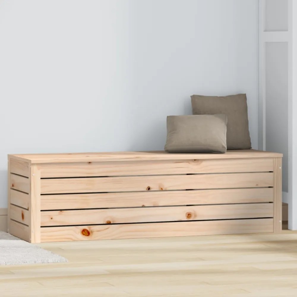 tömör fenyőfa tárolóláda 109 x 36,5 x 33 cm