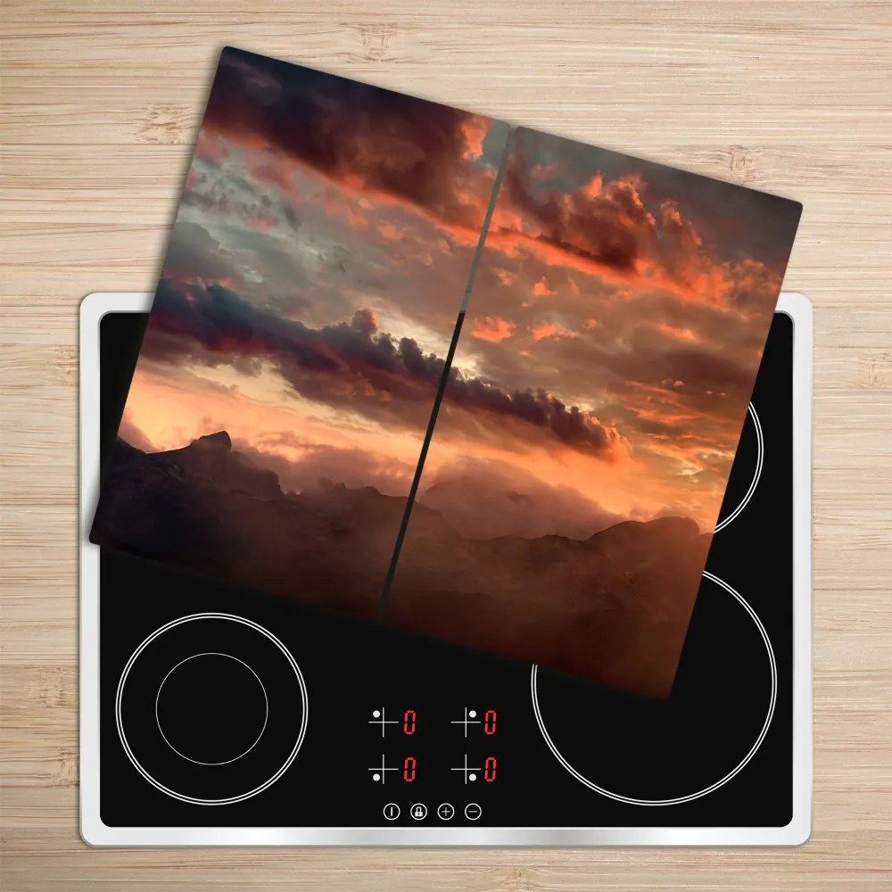 Üveg vágódeszka Sunset hegy 60x52 cm