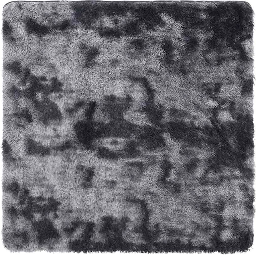 vidaXL sötétszürke hosszú szálú NAVARRA bozontos szőnyeg 120x120 cm