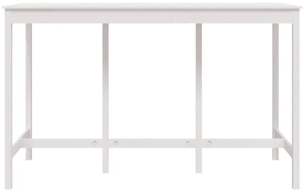 Fehér tömör fenyőfa bárasztal 180 x 80 x 110 cm