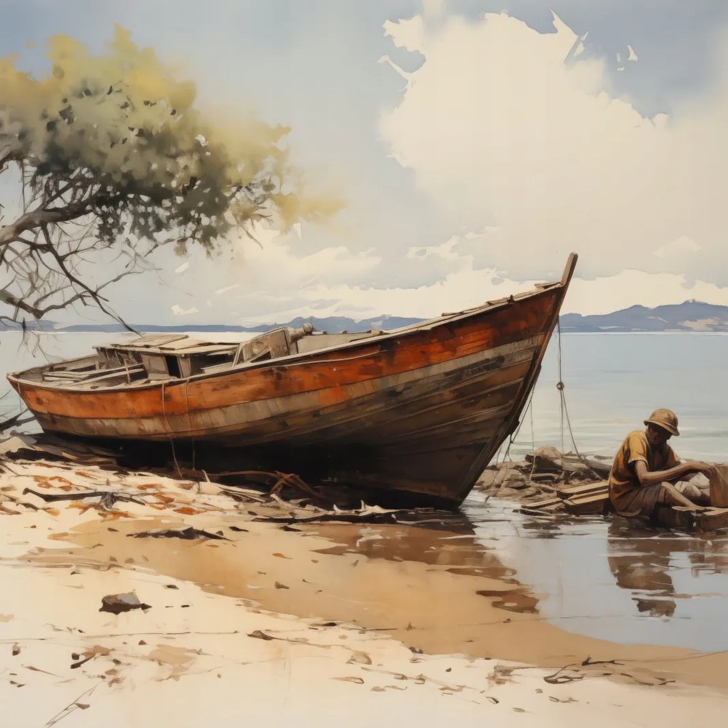 Poszter 70x70cm Nyugodt tengerpart