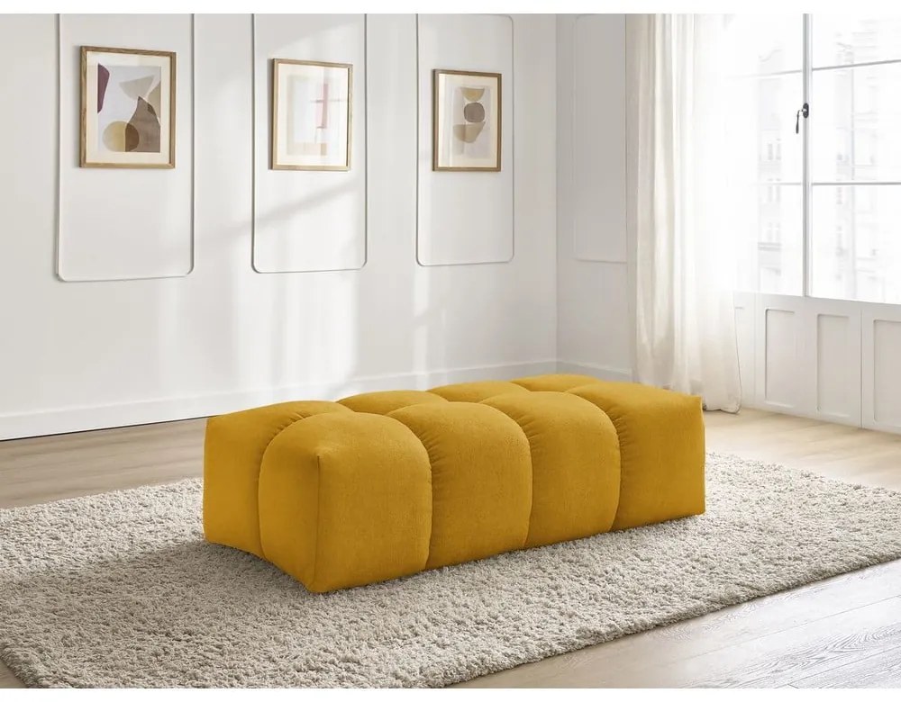 Mustársárga zsenília lábtartó Everest – Bobochic Paris